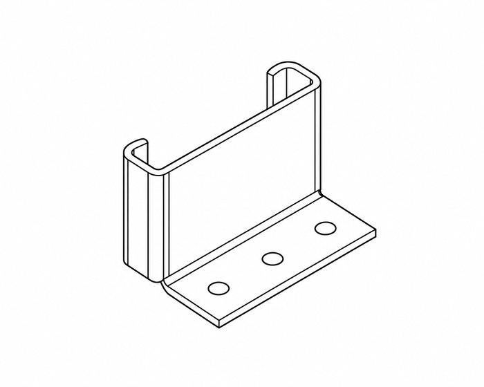 Sink Repair Mounting Clip, black and white product photo