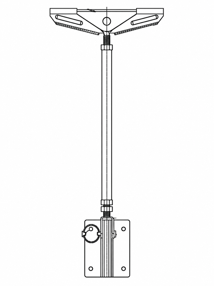Double Headed Turnbuckle Support, black and white product photo